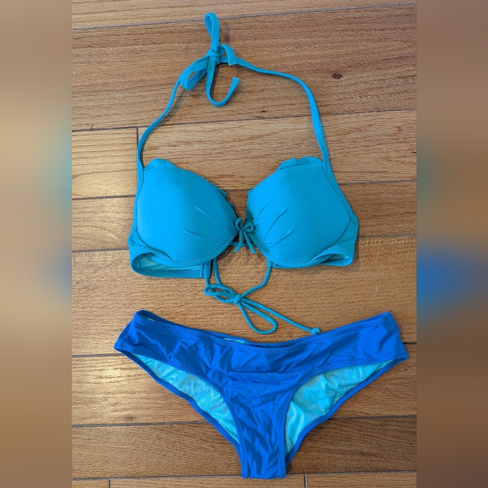 Victoria's Secret Turquoise and Blue Bikini Set